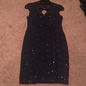 Dress Barn 10p navy lace and sequins